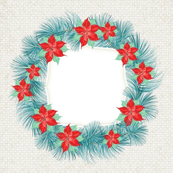 Christmas wreath. — Stock Vector