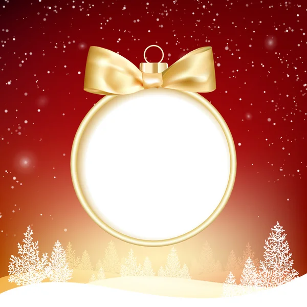 Złotą piłkę Bożego Narodzenia. — Wektor stockowy