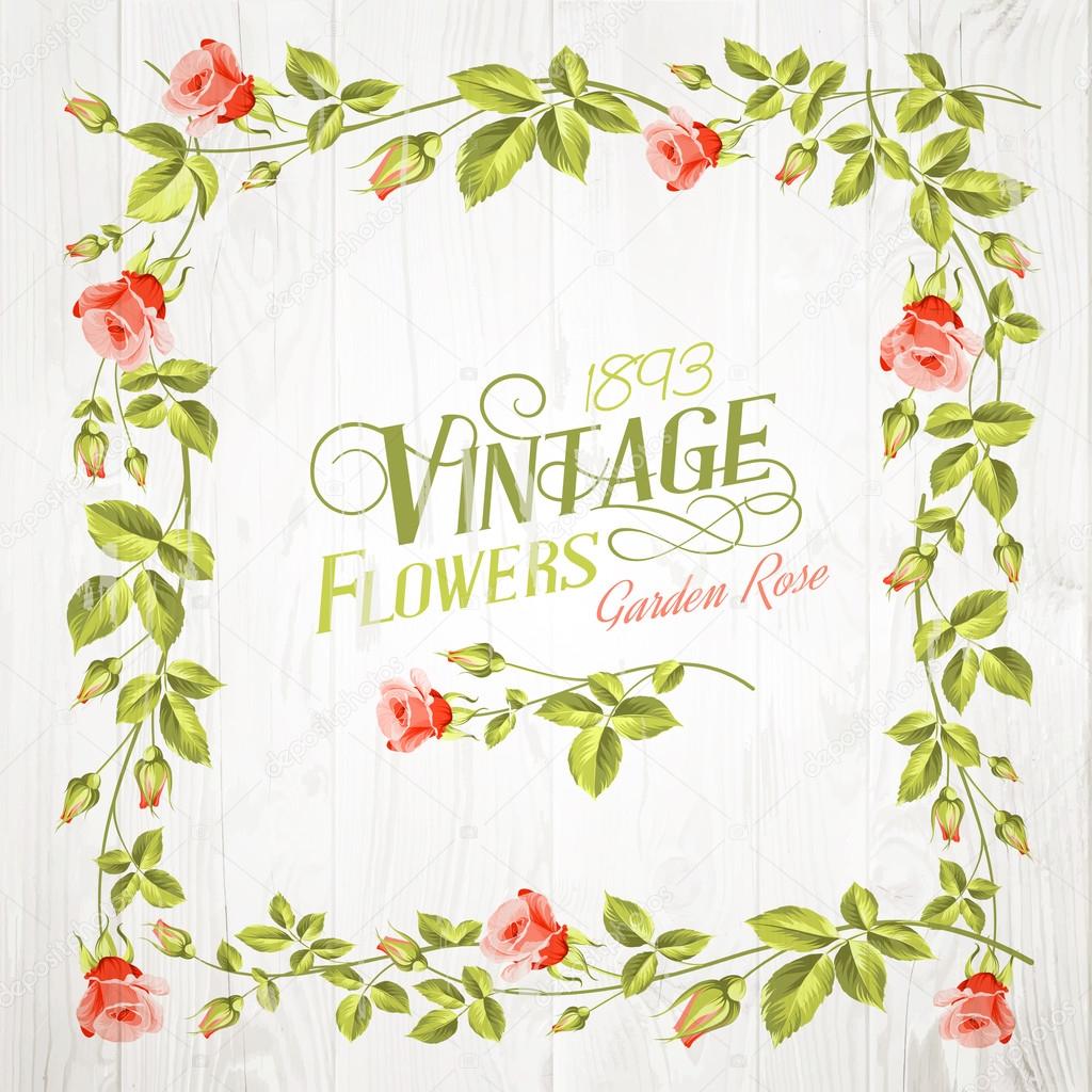 Vintage flower frame.
