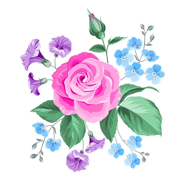 Rosa dibujada a mano . — Vector de stock