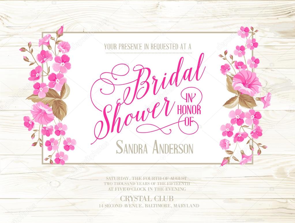 Bridal shower invitation.