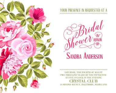Bridal Shower invitation. clipart