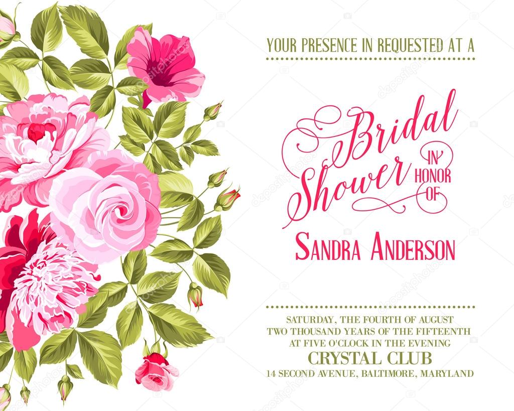 Bridal Shower invitation.