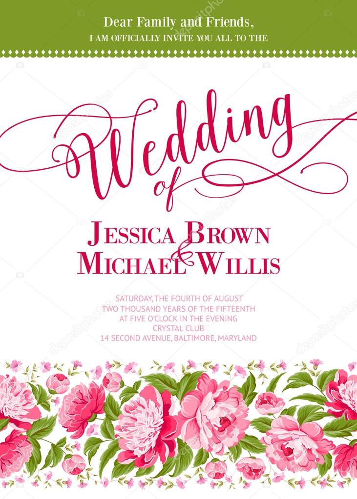 Wedding card.