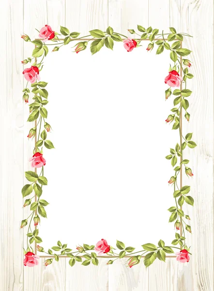 Bruiloft bloem frame. — Stockvector
