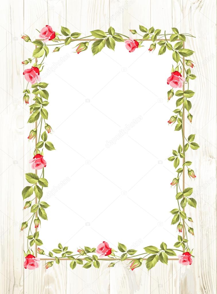 Wedding flower frames Wedding flower frame. — Stock Vector © Kotkoa