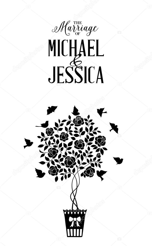 Marriage icon element with invitation sign isolated over white background. Vector illustration