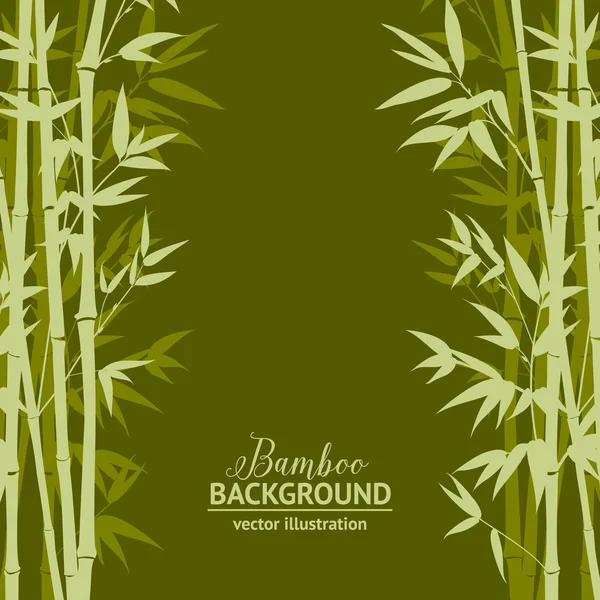 Bambusz erdő kártya. — Stock Vector