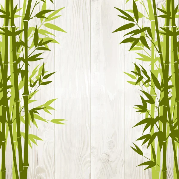 Tarjeta forestal de bambú . — Vector de stock