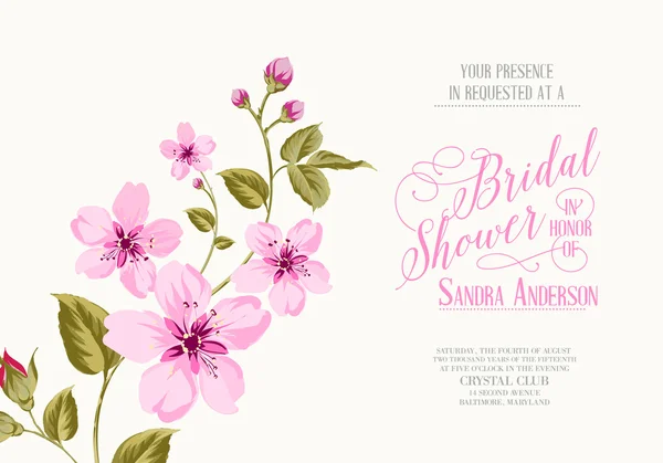 Bridal shower invitation. — Stock Vector