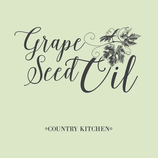 Grape seed oil — Stock Vector