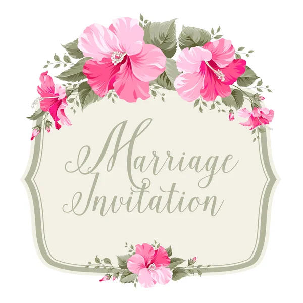 Carte d'invitation au mariage . — Image vectorielle