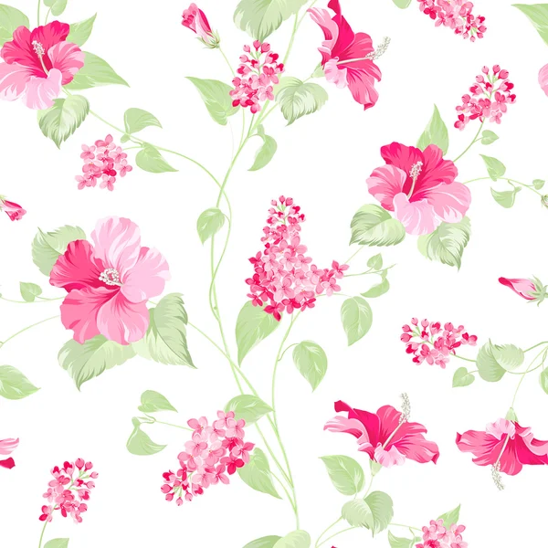 Seamless pattern of flowers. — Stock Vector