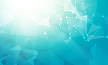 Soyut mavi çokgenler.