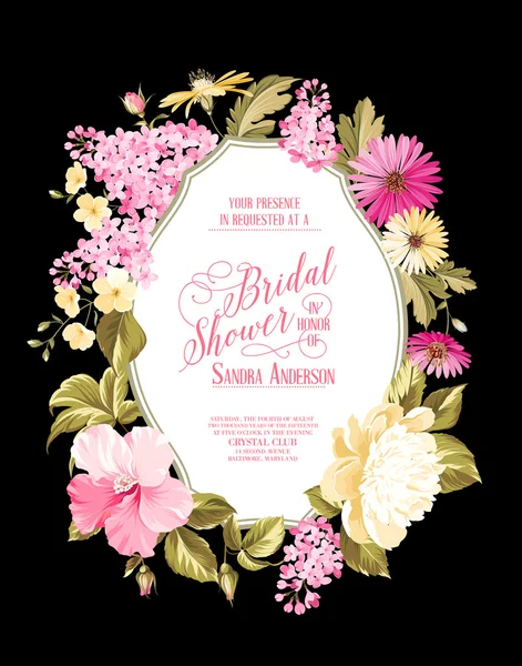 Bridal shower invitation. — Stock Vector