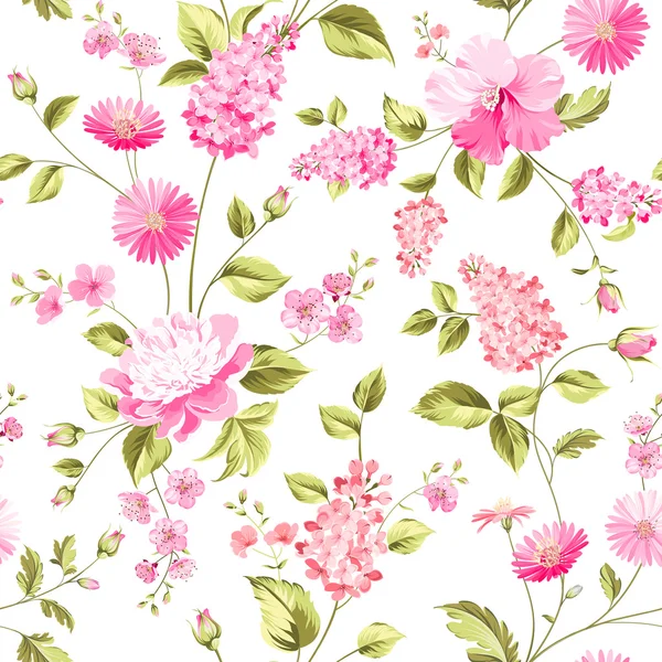 Spring flowers pattern. — Stock Vector