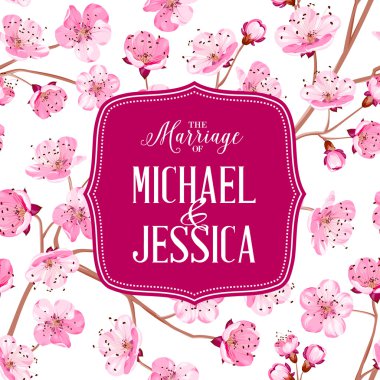 Bahar sakura çiçek arka plan