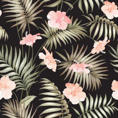 El çizmek tropikal çiçek.