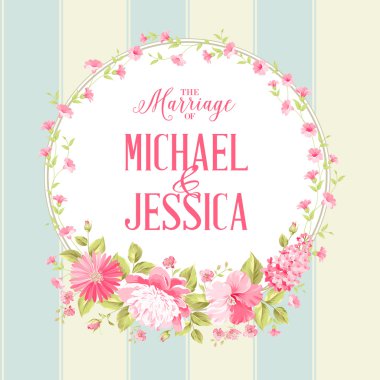 Lüks evlilik kartı.