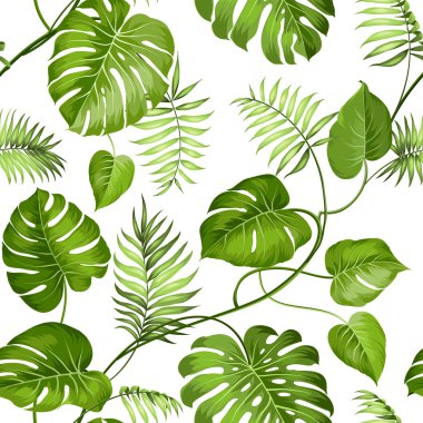 Tropical leaves design. clipart