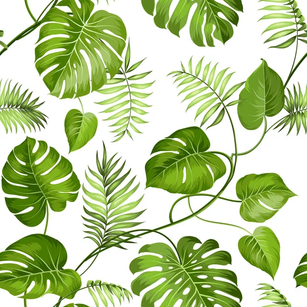 Tropical leaves design. — Stock Vector
