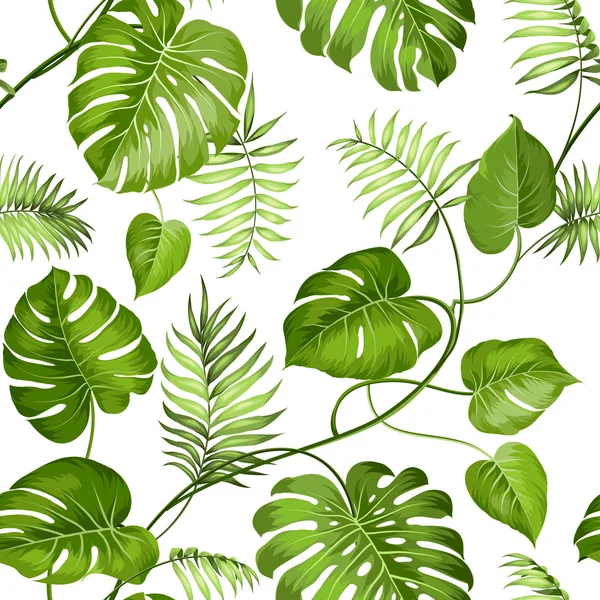 Diseño de hojas tropicales. — Vector de stock