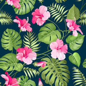 Картина, постер, плакат, фотообои "tropical flower pattern.", артикул 75321925