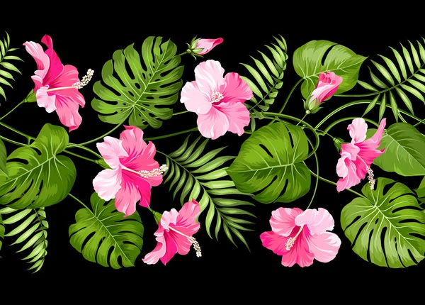 Diseño de baldosas lineales florales . — Archivo Imágenes Vectoriales