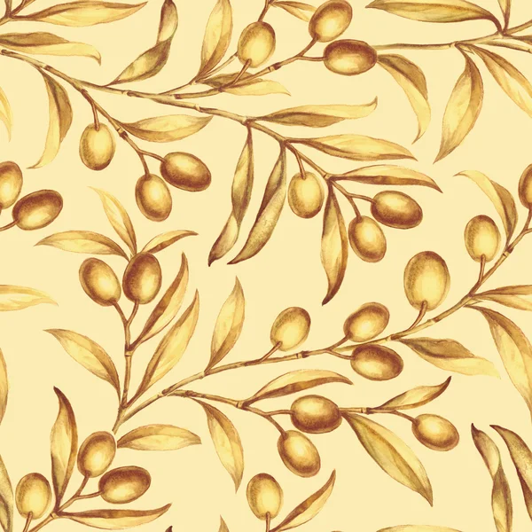 Seamless olive bunch fabric — Stock Photo, Image