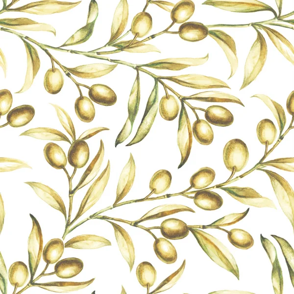 Tissu bouquet d'olive sans couture — Photo