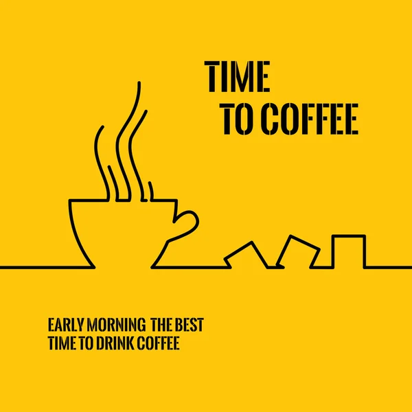 Dessin stylisé d'une tasse à café . — Image vectorielle