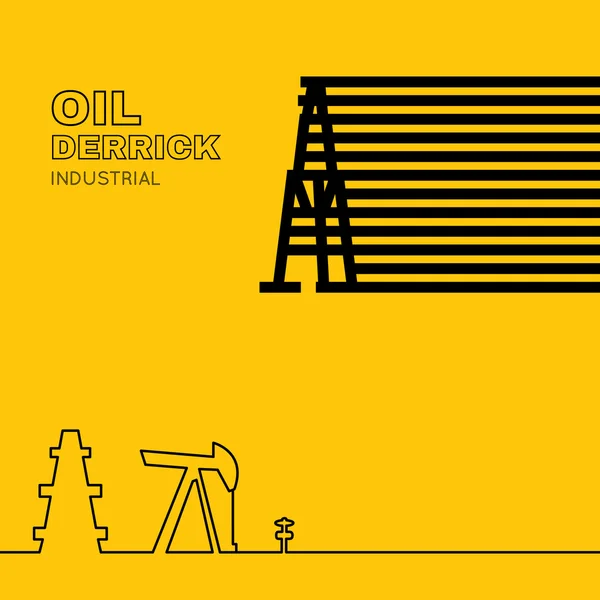 Icono de plataforma petrolífera . — Vector de stock