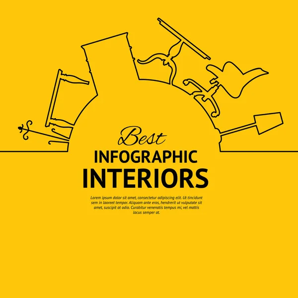 Infografías del círculo interior . — Vector de stock