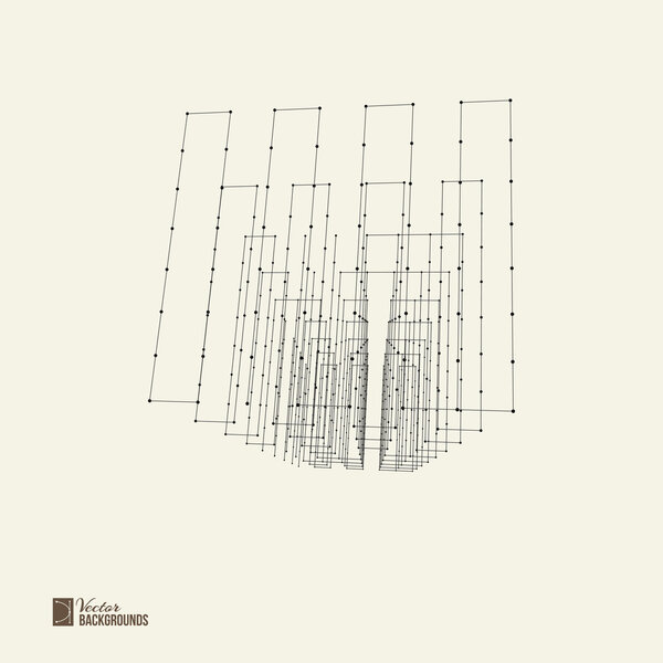 Абстрактная проволока с точками и линиями
.