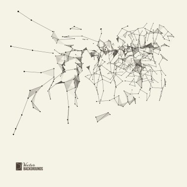 Noktalar ve çizgilerle soyut arkaplan.