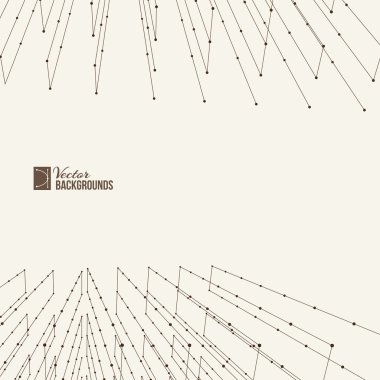 Noktalar ve çizgilerle soyut arkaplan.