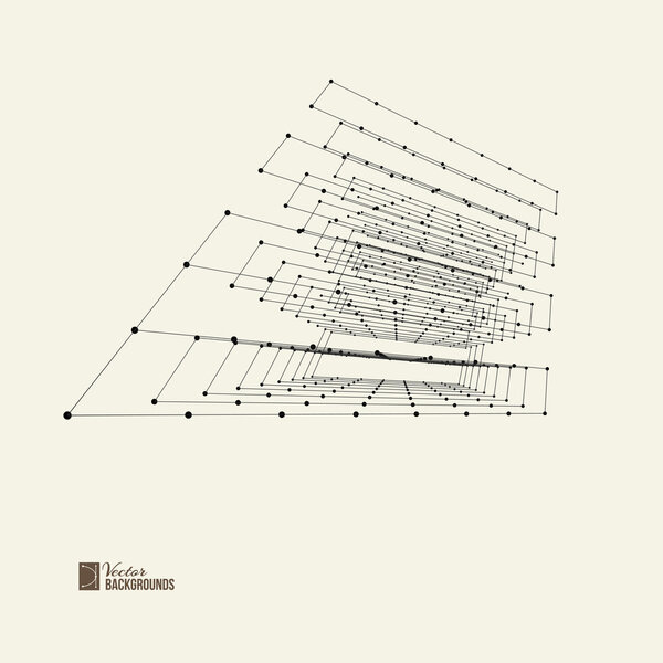 Абстрактная проволока с точками и линиями
.