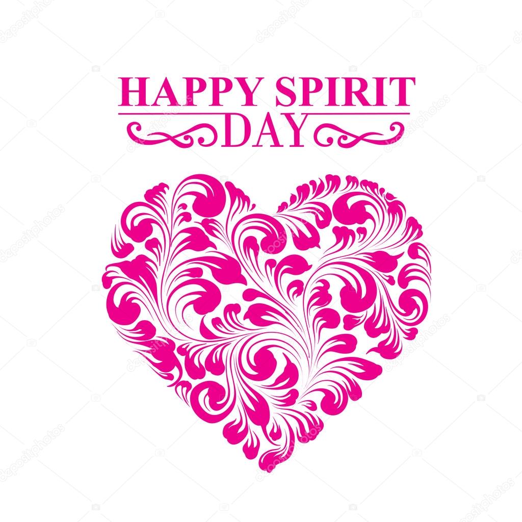 Spirit day heart colored purple shade for your design. Heart of floral petals. A symbol of support for LGBT youth who are victims of bullying. Vector illustration