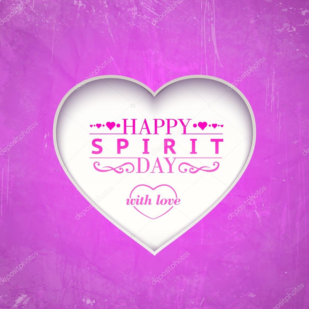 Spirit day heart over prominent purple shade for your design. A symbol of support for LGBT youth who are victims of bullying. Vector illustration