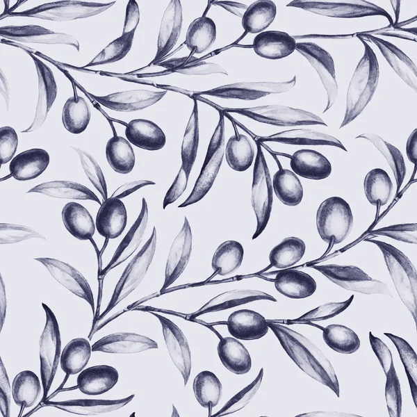 Seamless olive bunch fabric — Stock Photo, Image