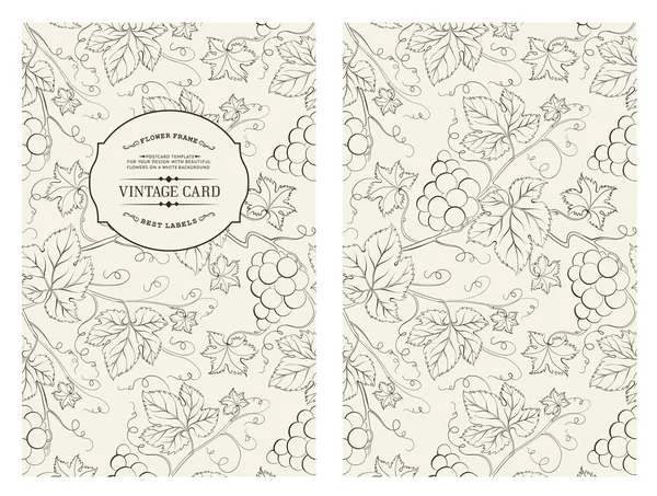 Tarjeta Vintage con flores . — Vector de stock