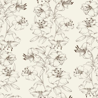 Lily çiçek deseni.