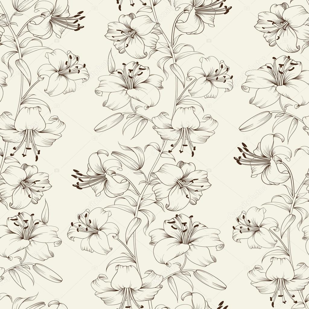 Lily flower pattern.