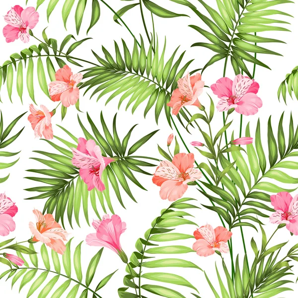 Hermosas flores tropicales . — Vector de stock