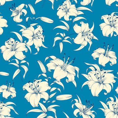 Lily çiçek deseni.