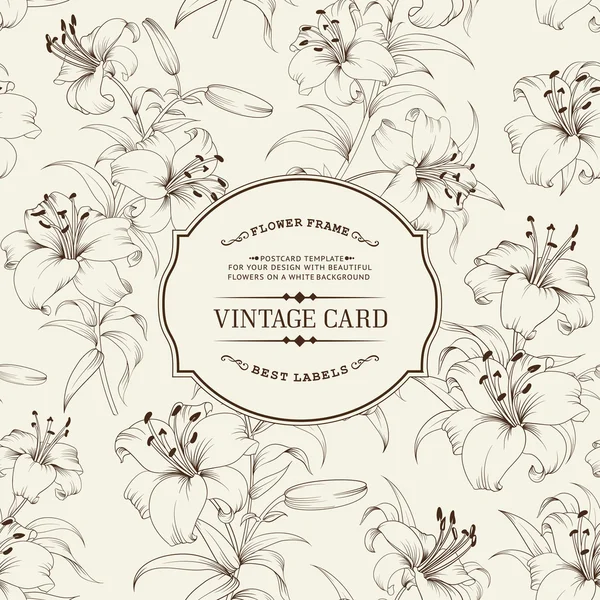 Vintage label kaart — Stockvector