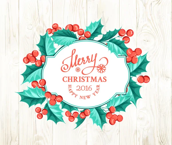 Merry christmas card. — Stock Vector