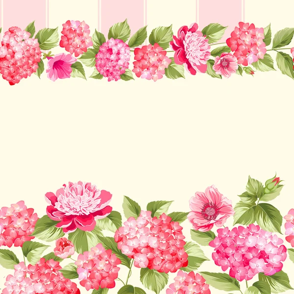 Las flores rosadas . — Vector de stock