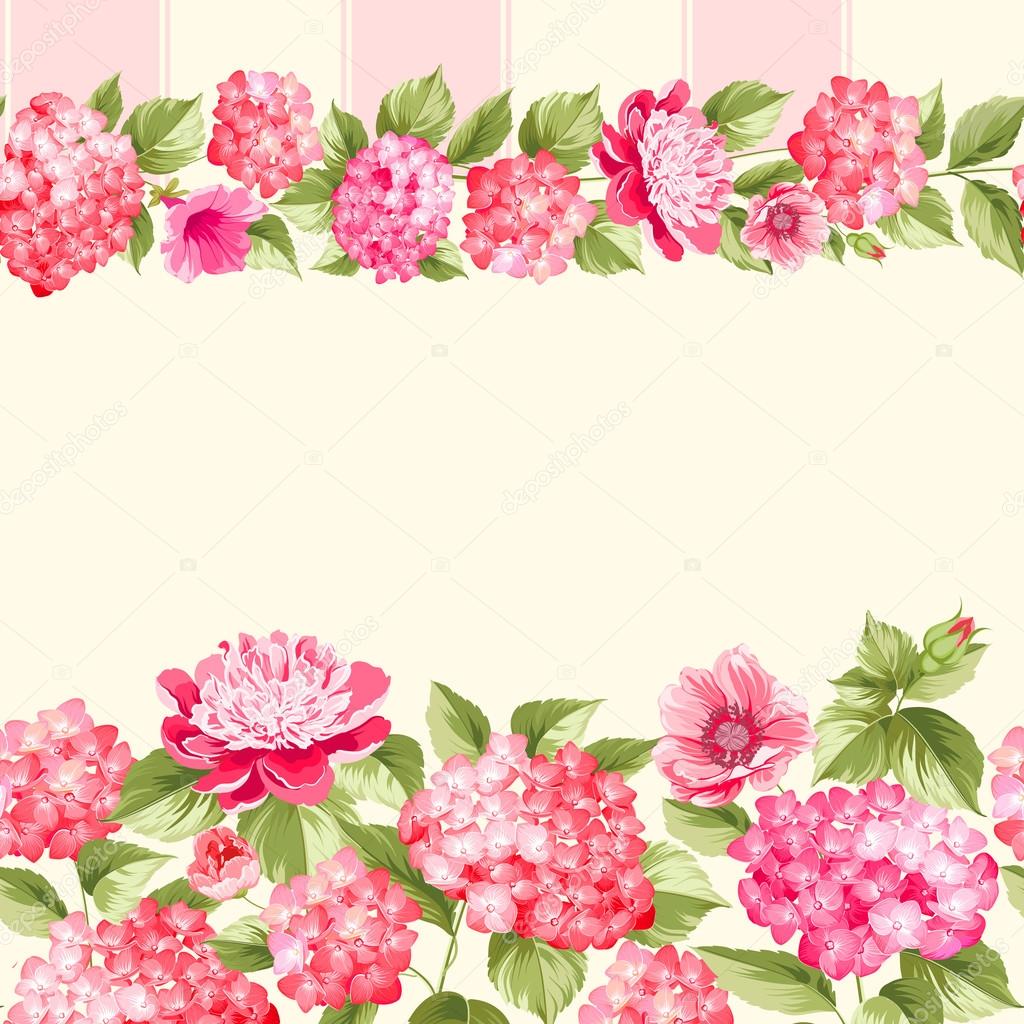 The pink flowers. — Stock Vector © Kotkoa 90573746