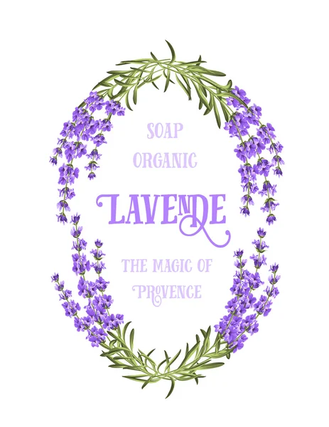 La lavanda carta elegante . — Vettoriale Stock